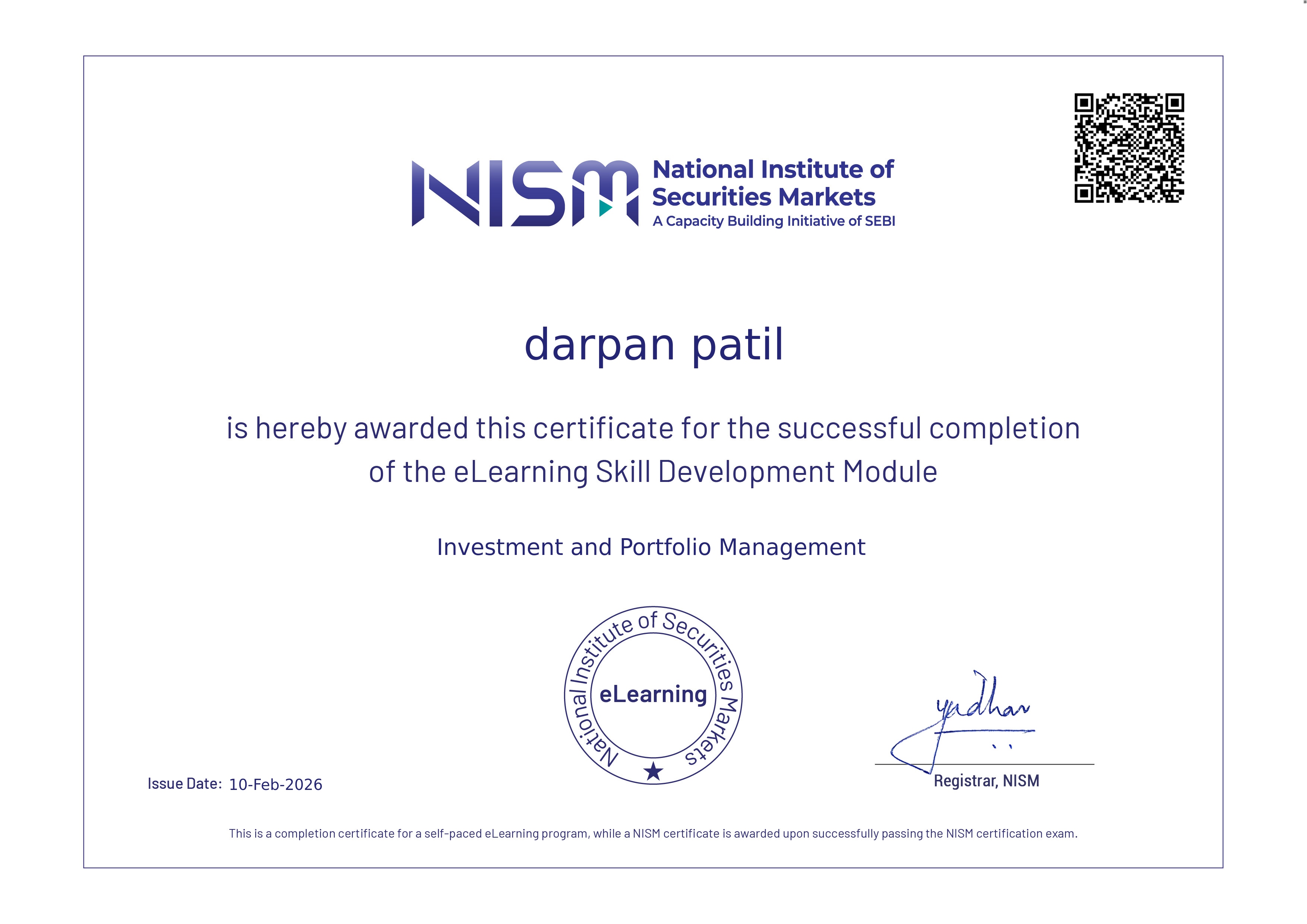 NISM Investment Portfolio Management